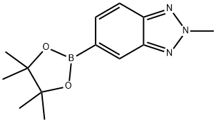 2-methyl-5-(4,4,5,5-tetramethyl-1,3,2-dioxaborolan-2-yl)benzotriazole, 2259877-38-6, 结构式