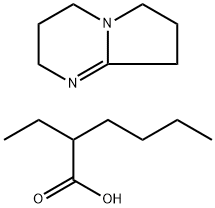 Hexanoic acid, 2-ethyl-, compd. with 2,3,4,6,7,8-hexahydropyrrolo[1,2-a]pyrimidine (1:1) Structure