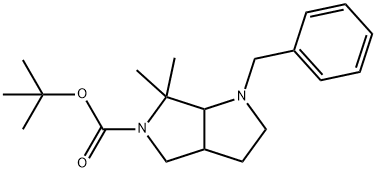 tert-Butyl 1-benzyl-6,6-dimethylhexahydropyrrolo[3,4-b]pyrrole-5(1H)-carboxylate Structure