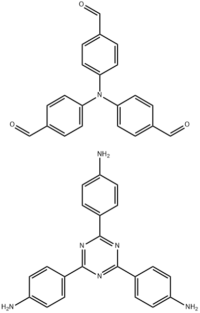 Benzaldehyde, 4,4′,4′′-nitrilotris-, polymer with 4,4′,4′′-(1,3,5-triazine-2,4,6-triyl)tris[benzenamine]|