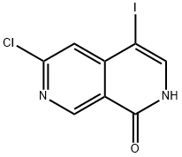 6-氯-4-碘-2,7-萘啶-1(2H)-酮 结构式