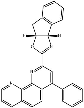 2-[(3AS,8AR)-3A,8A-二氢-8H-茚并[1,2-D]噁唑-2-基]-4-苯基-1,10-菲咯啉, 2270235-64-6, 结构式