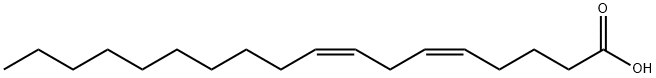 5,8-Octadecadienoic acid, (5Z,8Z)- 化学構造式