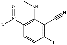 Benzonitrile, 6-fluoro-2-(methylamino)-3-nitro- Struktur