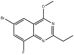 6-Bromo-2-ethyl-8-fluoro-4-methoxyquinazoline Struktur