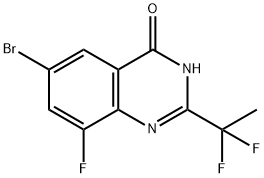 6-Bromo-2-(1,1-difluoroethyl)-8-fluoroquinazolin-4(3H)-one Struktur