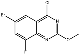 6-Bromo-4-chloro-8-fluoro-2-methoxyquinazoline Struktur