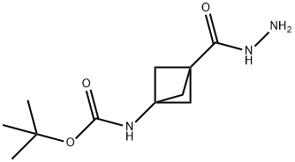 3-[[(1,1-Dimethylethoxy)carbonyl]amino]bicyclo[1.1.1]pentane-1-carboxylic acid hydrazide,2278281-83-5,结构式