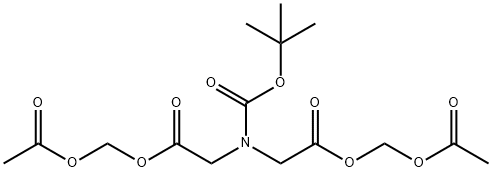 Glycine, N-[2-[(acetyloxy)methoxy]-2-oxoethyl]-N-[(1,1-dimethylethoxy)carbonyl]-, (acetyloxy)methyl ester, 2280796-92-9, 结构式