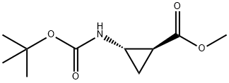 (1S,2S)-2-(叔丁氧基羰基氨基)环丙烷羧酸甲酯,2281862-95-9,结构式