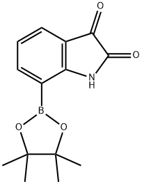 7-(Tetramethyl-1,3,2-dioxaborolan-2-yl)-2,3-dihydro-1H-indole-2,3-dione Struktur