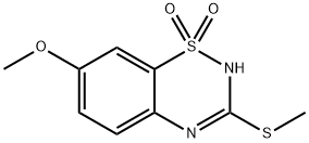 7-Methoxy-3-(methylthio)-2H-benzo[e][1,2,4]thiadiazine 1,1-dioxide Structure