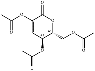 3-Deoxy-D-erythro-hex-2-enonic Acid δ-Lactone 2,4,6-Triacetate Structure