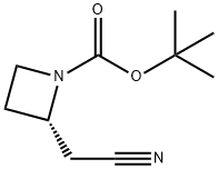 1-Azetidinecarboxylic acid, 2-(cyanomethyl)-, 1,1-dimethylethyl ester, (2S)- Struktur