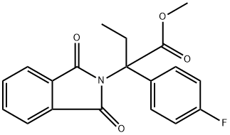 Methyl 2-(1,3-dioxoisoindol-2-yl)-2-(4-fluorophenyl)butanoate 化学構造式