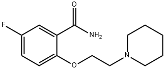 5-Fluoro-2-[2-(piperidin-1-yl)ethoxy]benzamide 结构式