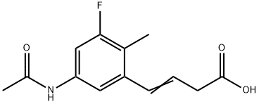 3-Butenoic acid, 4-[5-(acetylamino)-3-fluoro-2-methylphenyl]- Structure