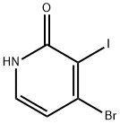 4-bromo-3-iodopyridin-2-ol 化学構造式