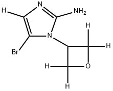 5-bromo-1-(oxetan-3-yl-2,2,4,4-d4)-1H-imidazol-4-d-2-amine Struktur