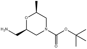 (2R,6S)-2-(氨基甲基)-6-甲基吗啉-4-羧酸叔丁酯,2299231-05-1,结构式