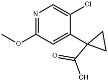 1-(5-chloro-2-methoxypyridin-4-yl)cyclopropane-1-carboxylic acid,2301948-70-7,结构式