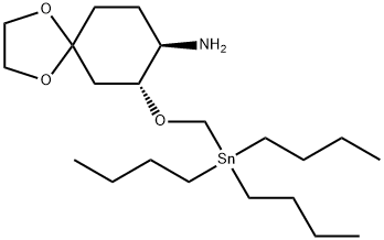 (7R,8R)-7-[(三丁基甲锡烷基)甲氧基]-1,4-二氧杂螺[4.5]癸烷-8-胺,2302024-10-6,结构式
