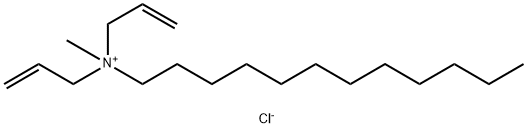 1-Dodecanaminium, N-methyl-N,N-di-2-propen-1-yl-,chloride (1:1) 化学構造式