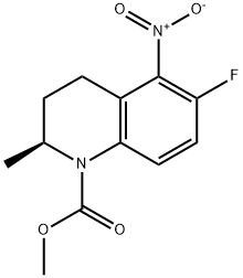 (S)-甲基6-氟-2-甲基-5-硝基-3,4-二氢喹啉-1(2H)-羧酸盐,2304372-94-7,结构式