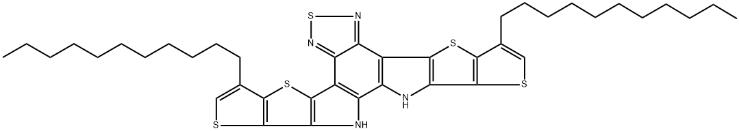 Dithieno[2'',3'':4',5']thieno[2',3':4,5]pyrrolo[3,2-e:2',3'-g][2,1,3]benzothiadiazole, 12,13-dihydro-3,9-diundecyl- Struktur