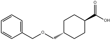Cyclohexanecarboxylic acid, 4-[(phenylmethoxy)methyl]-, trans- 化学構造式