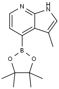 1H-Pyrrolo[2,3-b]pyridine, 3-methyl-4-(4,4,5,5-tetramethyl-1,3,2-dioxaborolan-2-yl)- Structure