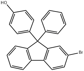 4-(2-bromo-9-phenyl-9H-fluoren-9-yl)phenol 化学構造式