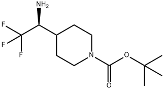 1-Piperidinecarboxylic acid, 4-[(1S)-1-amino-2,2,2-trifluoroethyl]-, 1,1-dimethy… Structure