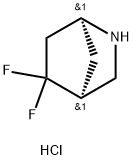 (1S,4S)-5,5-二氟-2-氮杂双环[2.2.1]庚烷盐酸盐, 2306247-35-6, 结构式