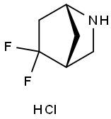 (1R,4R)-5,5-二氟-2-氮杂双环[2.2.1]庚烷盐酸盐 结构式