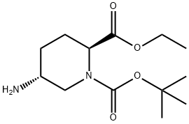 (2S,5R)-1-Boc-5-amino-piperidine-2-carboxylic acid ethyl ester 结构式