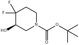 tert-butyl (3R)-4,4-difluoro-3-hydroxy-piperidine-1-carboxylate,2306249-01-2,结构式