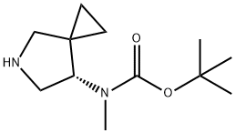 Carbamic acid, N-(7S)-5-azaspiro[2.4]hept-7-yl-N-methyl-, 1,1-dimethylethyl ester Structure