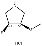Pyrrolidine, 3-fluoro-4-methoxy-, hydrochloride (1:1), (3S,4R)- Structure