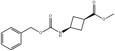 methyl cis-3-(benzyloxycarbonylamino)cyclobutanecarboxylate Struktur