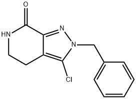 2-苄基-3-氯-2,4,5,6-四氢-7H-吡唑并[3,4-C]吡啶-7-酮 结构式
