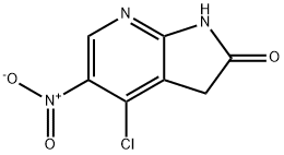4-chloro-5-nitro-1,3-dihydropyrrolo[2,3-b]pyridin-2-one Struktur
