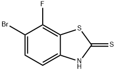 6-bromo-7-fluoro-3H-1,3-benzothiazole-2-thione 结构式