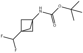tert-butyl N-[3-(difluoromethyl)-1-bicyclo[1.1.1]pentanyl]carbamate, 2306265-58-5, 结构式