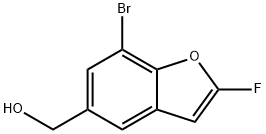 (7-溴-2-氟-苯并呋喃-5-基)甲醇, 2306265-65-4, 结构式