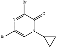 3,5-dibromo-1-cyclopropyl-pyrazin-2-one Struktur