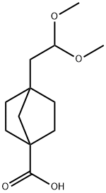 4-(2,2-dimethoxyethyl)bicyclo[2.2.1]heptane-1-carboxylic acid Structure