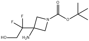 tert-butyl 3-amino-3-(1,1-difluoro-2-hydroxy-ethyl)azetidine-1-carboxylate, 2306271-57-6, 结构式