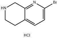 2-溴-5,6,7,8-四氢-1,7-萘啶盐酸盐 结构式