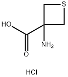 3-Thietanecarboxylic acid, 3-amino-, hydrochloride (1:1) 结构式